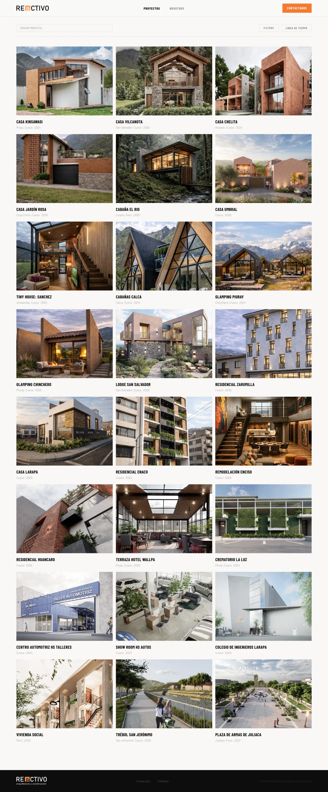 Reactivo Arquitectura - Architecture studio website